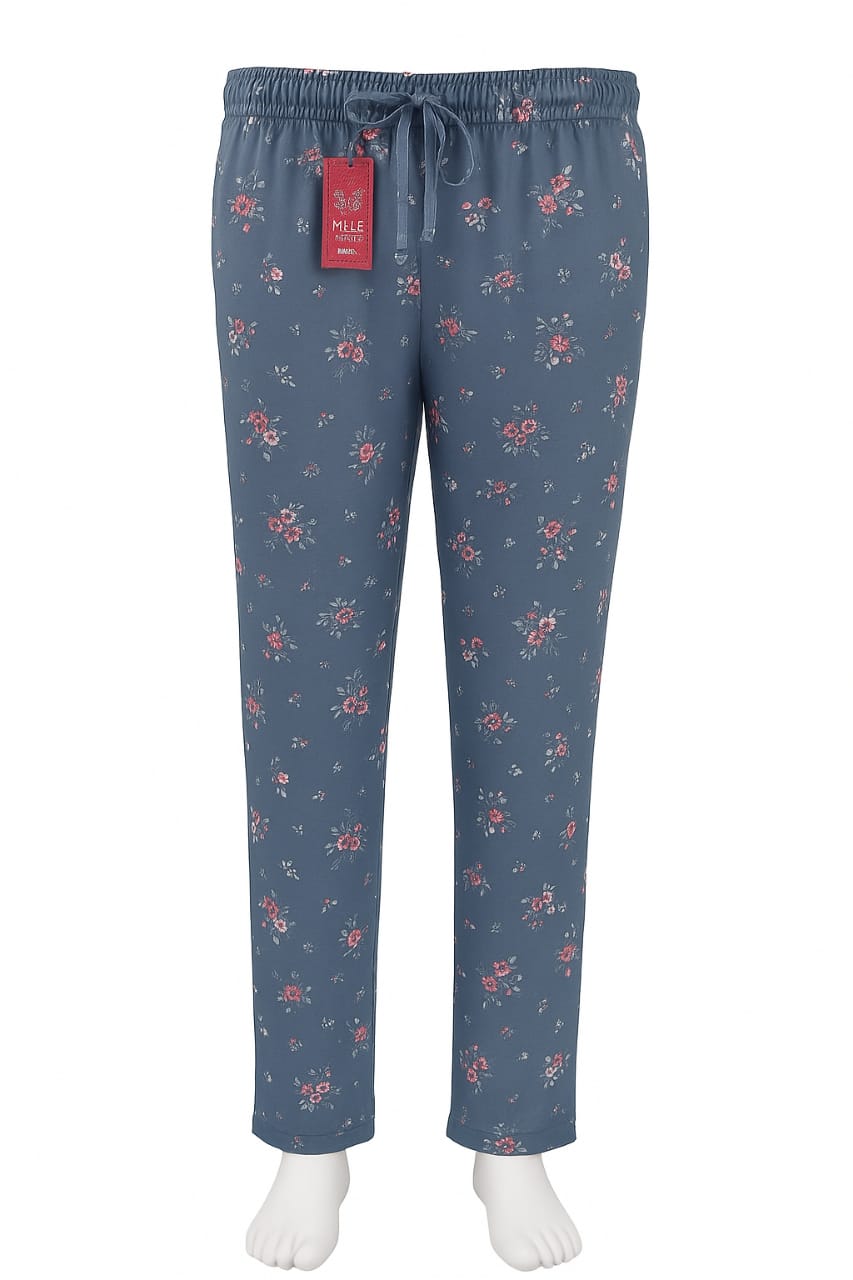 Women Designer Printed Crepe Trousers  Regular Fit Leg Pants for Women