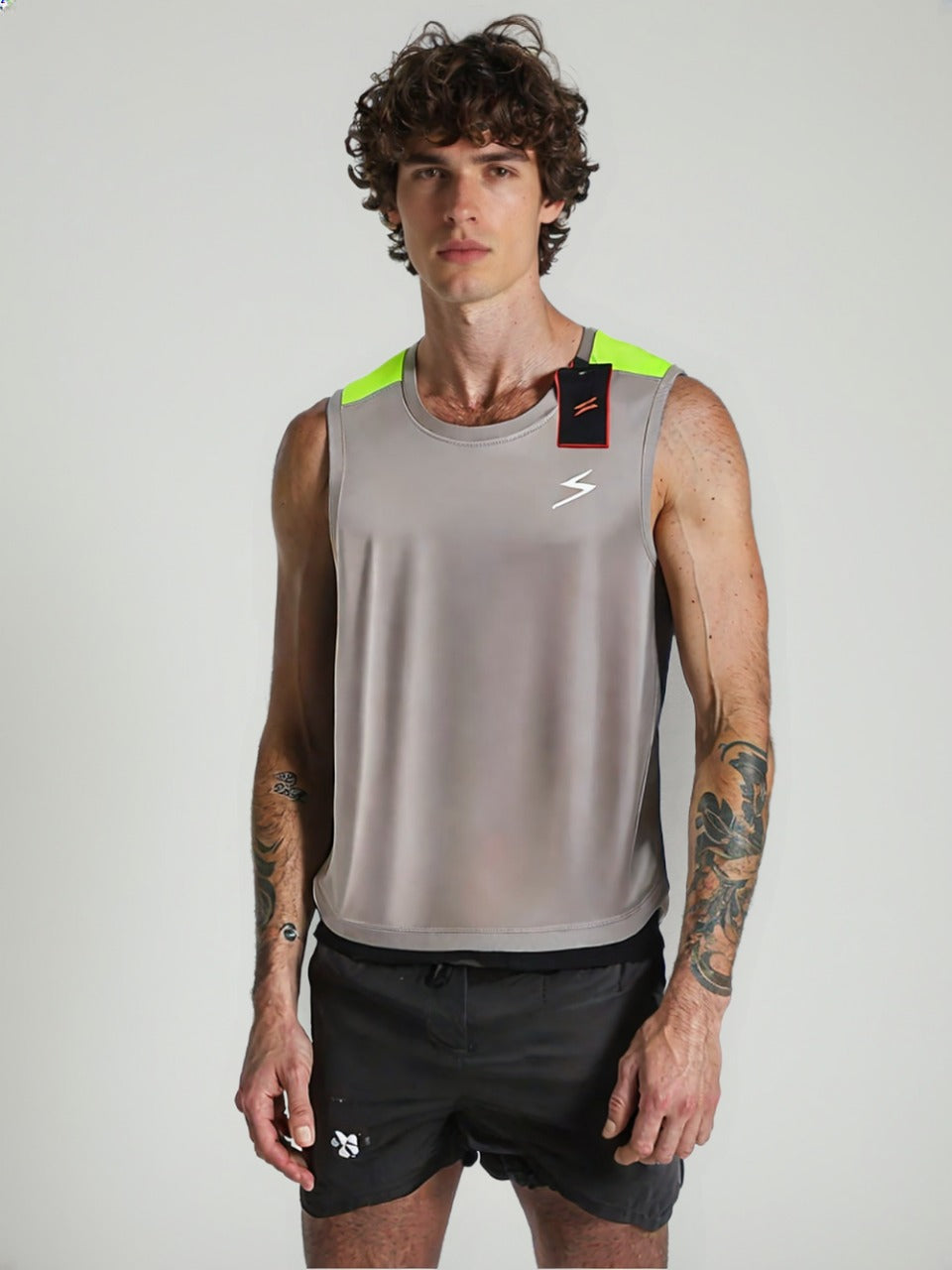 Grey Green combination Titanic Designer Gym Men Vest